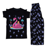 Plazo Suit Black and purple